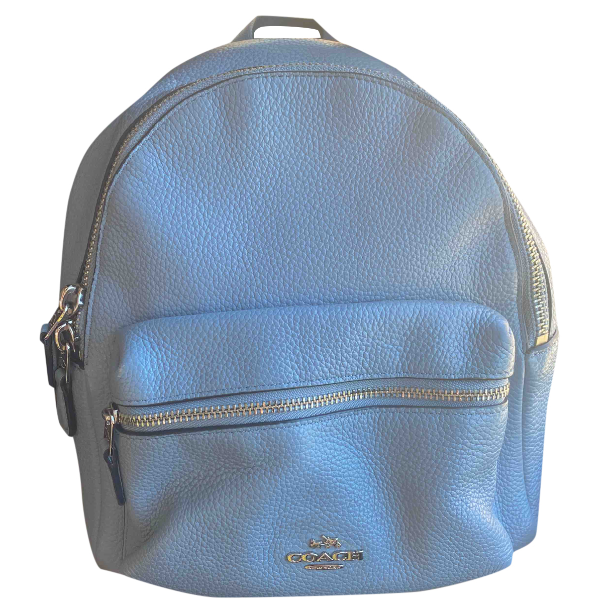 Campus leather backpack Coach Blue in 